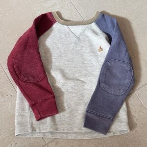 Two-Tone Long Sleeve Shirt with Elbow Patches
